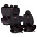 Simoni Racing Seat Coverset Type H - Black - 12-pieces, Thumbnail 2