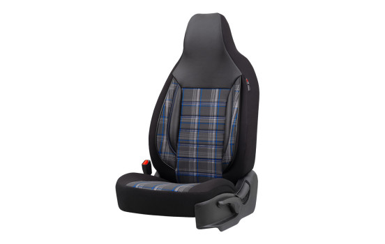 Universal Fabric 'CityBug' Seat Cover Set 'Sports' Black/Grey/Blue - 9-piece, Image 2