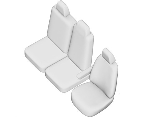 New York Design Artificial Leather Seat Cover Set 2+1 suitable for Ford Transit Connect 2019-, Image 6