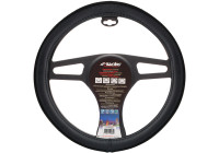 Simoni Racing Steering Wheel Cover 500 - Black Eco-Leather/Cotton - 37-39cm