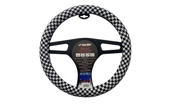 Simoni Racing Steering Wheel Cover Pied de Poule - 37-39cm - Textile
