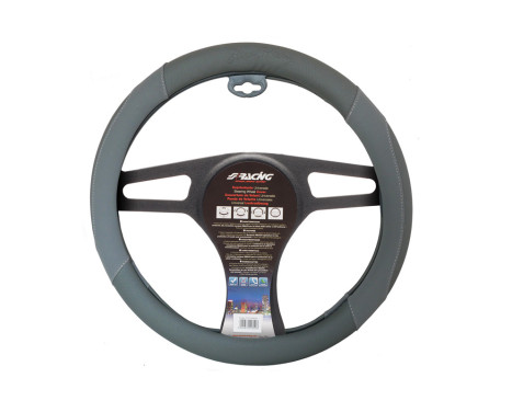 Simoni Racing Steering Wheel Cover Shammy Gray Faux Leather