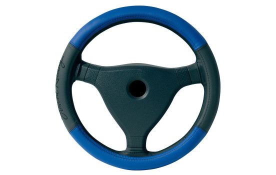 Simoni Racing Steering Wheel Cover Trophy Blue/Black Artificial Leather, Image 2