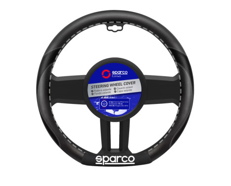 Sparco SPC-Line Steering wheel cover 'Flat Bottom' Black Peugeot