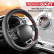 Universal steering wheel cover Classic - Black perforated PVC leather + Red stitching (lace closure), Thumbnail 6