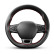 Universal steering wheel cover Classic - Black PVC leather + Red stitching (lace closure), Thumbnail 2