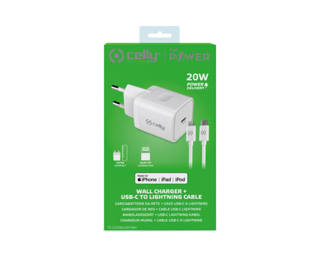 Celly Fast Charger Home 20W USB-C Cable, Image 5