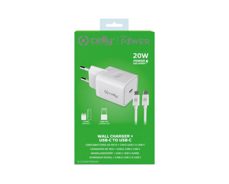Celly Fast Charger Home 20W USB-C / U, Image 2