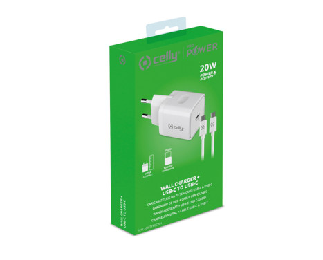 Celly Fast Charger Home 20W USB-C / U, Image 4