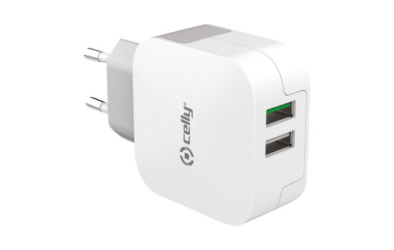 Celly Home Charger 2 USB 3.4A White, Image 3
