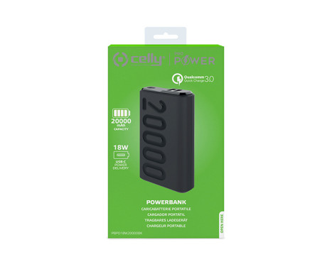 Celly power bank PD 18W 20000mAh Black, Image 3
