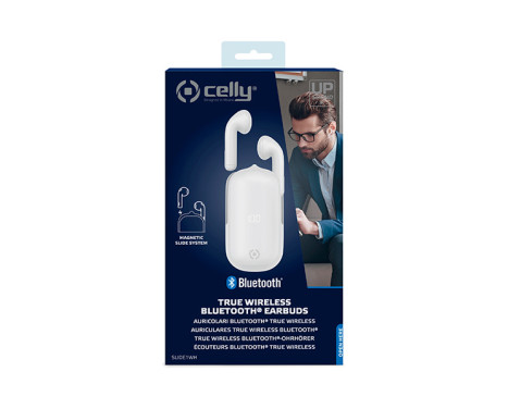 Celly Slide1 Bluetooth Earphone White, Image 2
