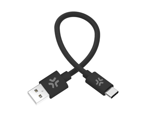 Celly USB-A > USB-C Cotton Braided Cable 30cm