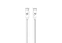 Celly USB-C > USB-C Cotton Braided Cable 1.5 meters White