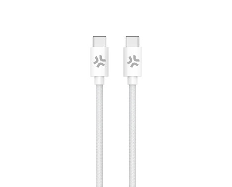 Celly USB-C > USB-C Cotton Braided Cable 1.5 meters White
