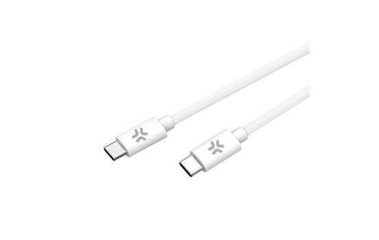 Celly USB-C > USB-C Cotton Braided Cable 1.5 meters White, Image 2