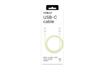 Celly USB-C > USB-C Cotton Braided Cable 1.5 meters Yellow
