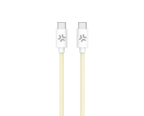 Celly USB-C > USB-C Cotton Braided Cable 1.5 meters Yellow, Image 3
