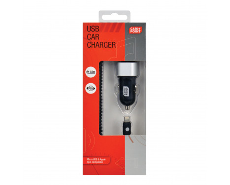 Carpoint Car charger 12V / 24V Single USB 4.8A, Image 2