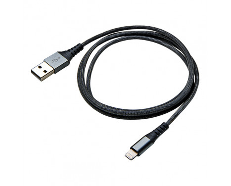 Celly Data cable Lightning Nylon 1 meter black, Image 2