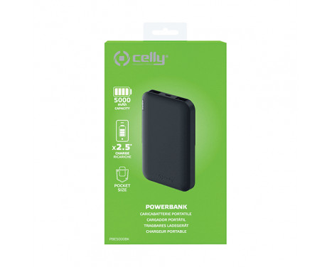 Celly Power Bank Energy 5000 mAh Black, Image 5