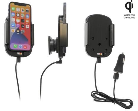 Apple iPhone 12 Mini Qi Wireless Active Adjustable Holder with 12V USB Plug