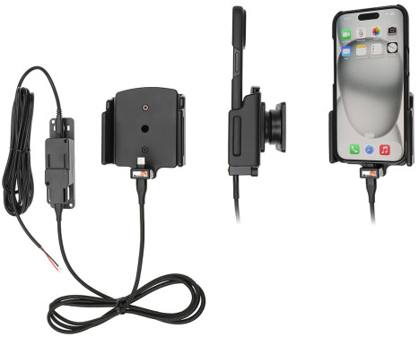 Apple iPhone 15 / 15 Pro Active Adjustable Holder with Fixed Power Supply