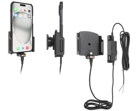 Apple iPhone 15 Plus / 15 Pro MAX Active Adjustable Holder with Fixed Power Supply, Image 2