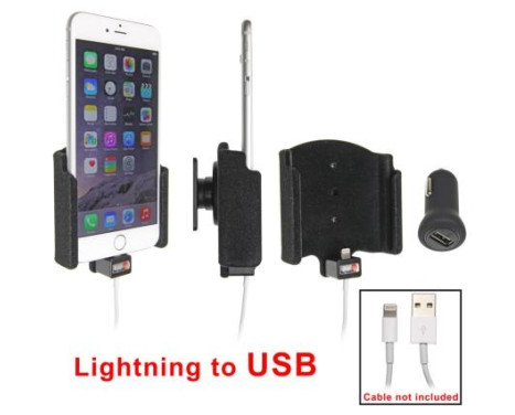 Apple iPhone 6 Plus Passive holder. For Apple lightning cable to USB with Griffin USB 12/24V plug