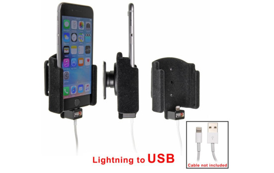 Apple iPhone 6S / 7 Passive holder. For original Apple lightning to USB cable (Upholstered)