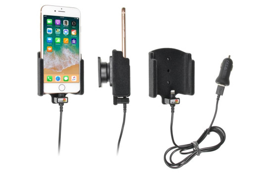 Apple iPhone 8 / SE 2nd Generation 2020 Active holder with 12V USB plug (Upholstered)
