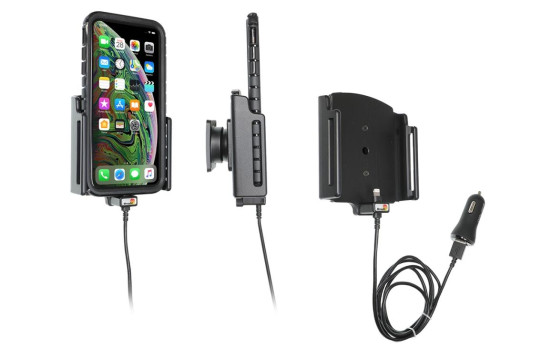 Apple iPhone Xs Max / iPhone 11 Pro Max Active adjustable holder with 12V USB plug