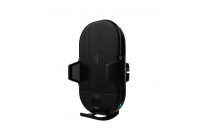 Phone holder with wireless charger