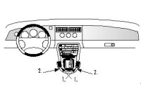 ProClip - Jaguar XK8 1997-2006 Console mount, Left/Right