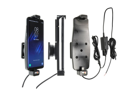 Samsung Galaxy S8 / S9 / S10 holder with case with fixed power supply