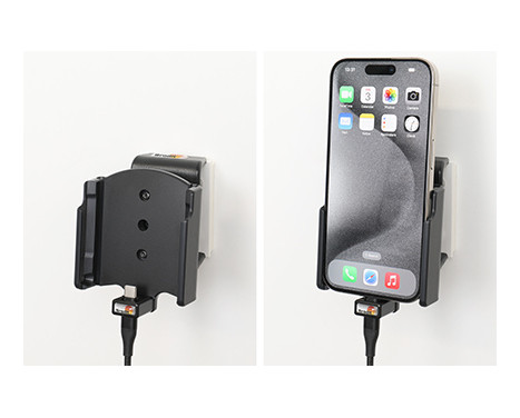 Apple iPhone 15 Active holder with 12V USB plug (Upholstered), Image 2