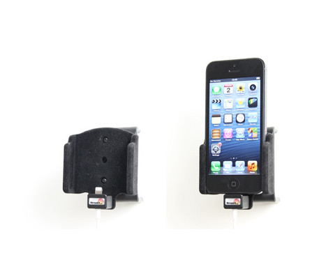 Apple iPhone 5 / SE Passive holder. Original lightning cable with Belkin USB 12/24V plug, Image 2