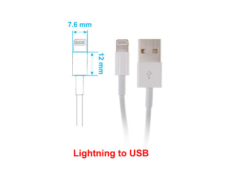 Apple iPhone 5 / SE Passive holder. Original lightning cable with Belkin USB 12/24V plug, Image 6