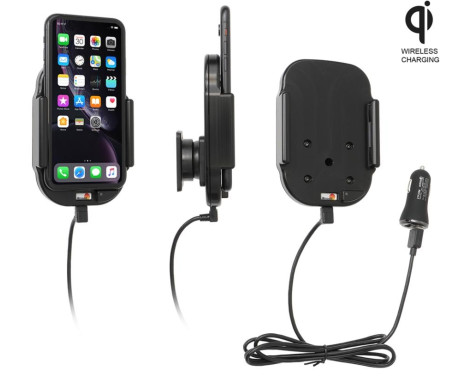 Apple iPhone XR / 11 QI wireless holder with 12V USB plug