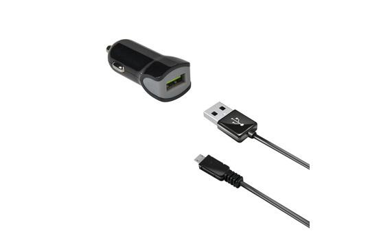 Celly Car Charger 2.4A & Micro-USB cable black