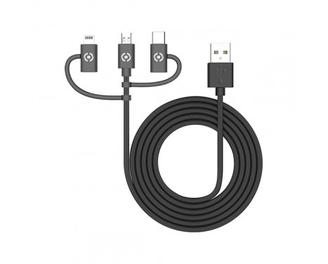 Celly Data cable 3-in-1 Micro-usb + Mfi + Usb-c 100 Cm