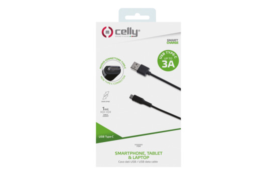 Celly Data cable USB-C 1 meter black, Image 2