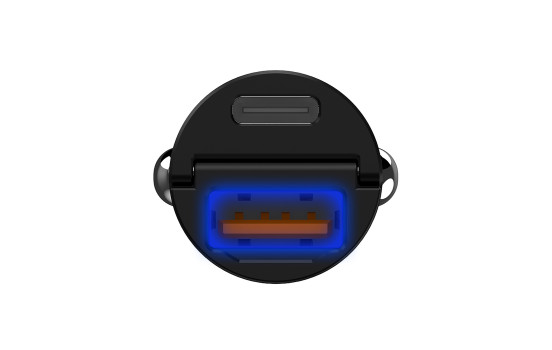 Celly Mini Car Charger 1 USB + 1 USB-C 30W, Image 2