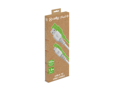 Celly Planet USB-A > USB-C Cable White 1.5 meters, Image 3
