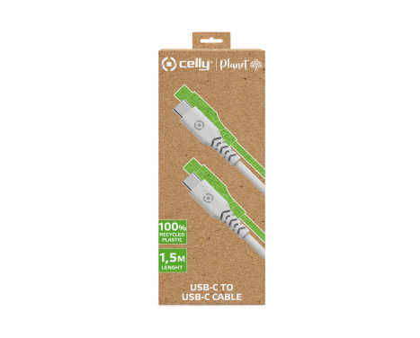 Celly Planet USB-C > USB-C Cable White 1.5 meters, Image 2