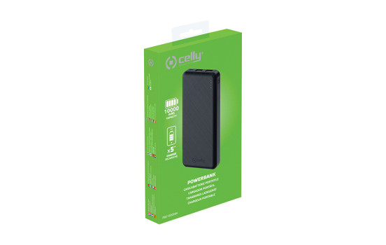 Celly Power Bank Energy 10,000 mAh Black, Image 4