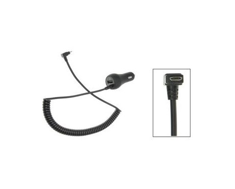Charger 12/24V Brodit USBA and micro-USB Angled/90° 2A HTC