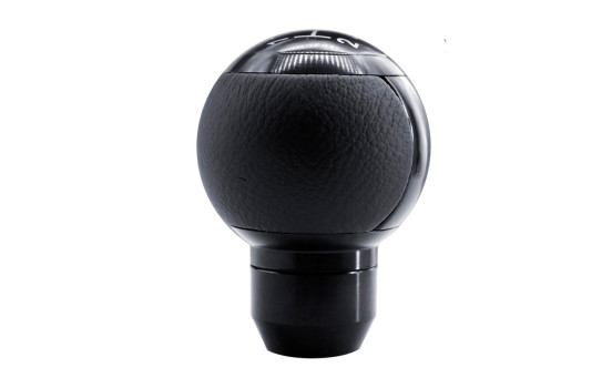 Simoni Racing Gear Knob LOCK - Aluminum/Black Eco-Leather, Image 2