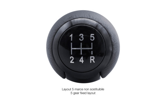 Simoni Racing Gear Knob LOCK - Aluminum/Black Eco-Leather, Image 3