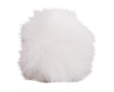 Simoni Racing Gear Shift Knob Cover Fluffy Fur - White